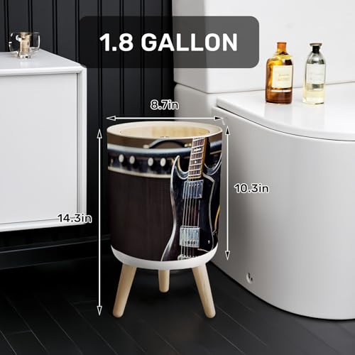 Caneca de basura pequeña con tapa y patas 7L miniatura 2