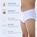 Wearever Incontinence Underwear for Men - Reusable & Washable Men's Bladder Control Briefs with Regular Absorbency - Leak Proof Underwear 150 ml (Single Pair) (White) (L) (Waist 38-40)