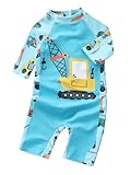 Aisyee Toddler Boys Rash Guard Sunsuits for Baby Boys One Piece Swimsuits UPF 50+ Short Sleeve Bathing Suits...