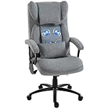 HOMCOM Bürostuhl Ergonomisch mit Massage- & Wippfunktion Schreibtischstuhl mit 4 Knetpunkten, Hoher...