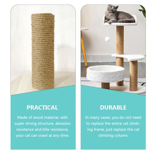 Poste de rascado para gatos Beaupretty de madera 40 cm miniatura 6