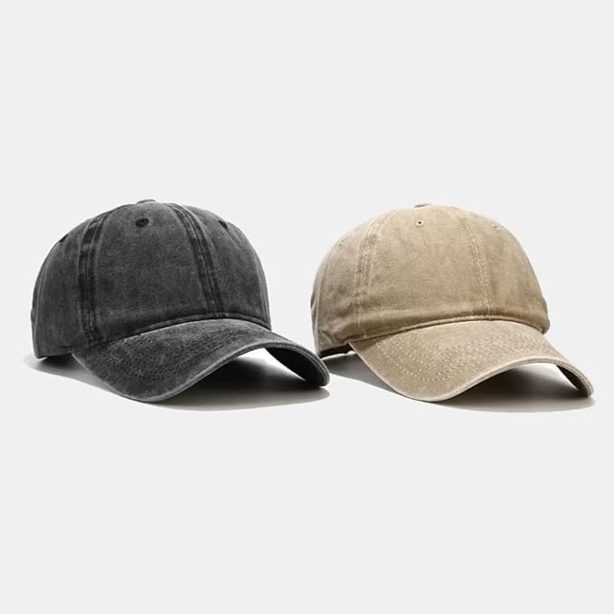 Image of kill off Plain Denim Cap Unisex Baseball Cap 100% Cotton Fits Men Women Washed Denim Adjustable Cap