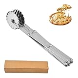 Tagliapasta a 3 Ruote, Rotella Tagliapizza Regolabile, Espandibile Rotella Tagliapasta, Larghezza Regolabile,Multi-Rotella,Larghezza Regolabile, Divisore Per Impasto, Coltello Da Pasticceria