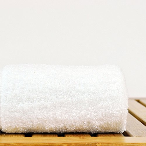 Luxury Hotel & Spa Towel 100% Genuine Turkish Cotton Hand Towels - White - Dobby Border - Set Of 6 #TOP5