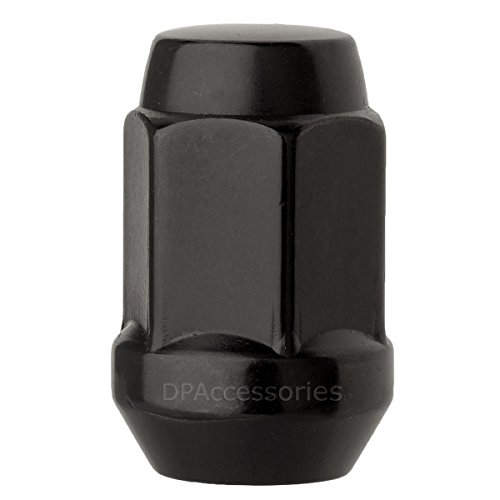Dpaccessories 23 Black 1/2-20 Closed End Bulge Acorn Lug Nuts - Cone Seat - 3/4" Hex Lcb3B2He-Bk04023 #TOP1