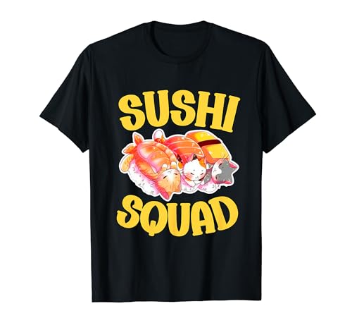 Sushi Squad Funny Sushi Cats For Men Boys Women Girls Kids T-Shirt