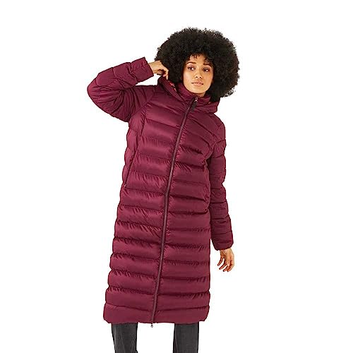 Regatta Womens/Ladies Elender Baffled Hooded Jacket (10 US) (Burgundy/Mineral Red)