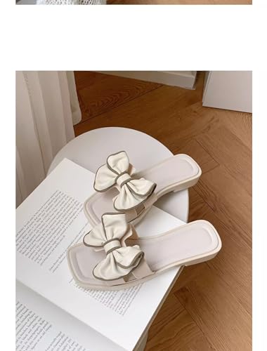 Kawaii Women's Cushion Breeze Sandal Slippers with Bows wear Fashion Hundred Bow Soft Flat Slippers Women Summer4