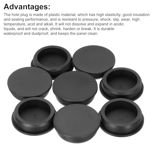 Image of MECCANIXITY 8pcs T-Shaped Silicone Plugs 51.3mm 2 Inch Dia Snap in Plug Hole Seal Cover Round Rubber Stopper for Kitchen Rubber Bulkheads Waterproof Sealing Plugs Black