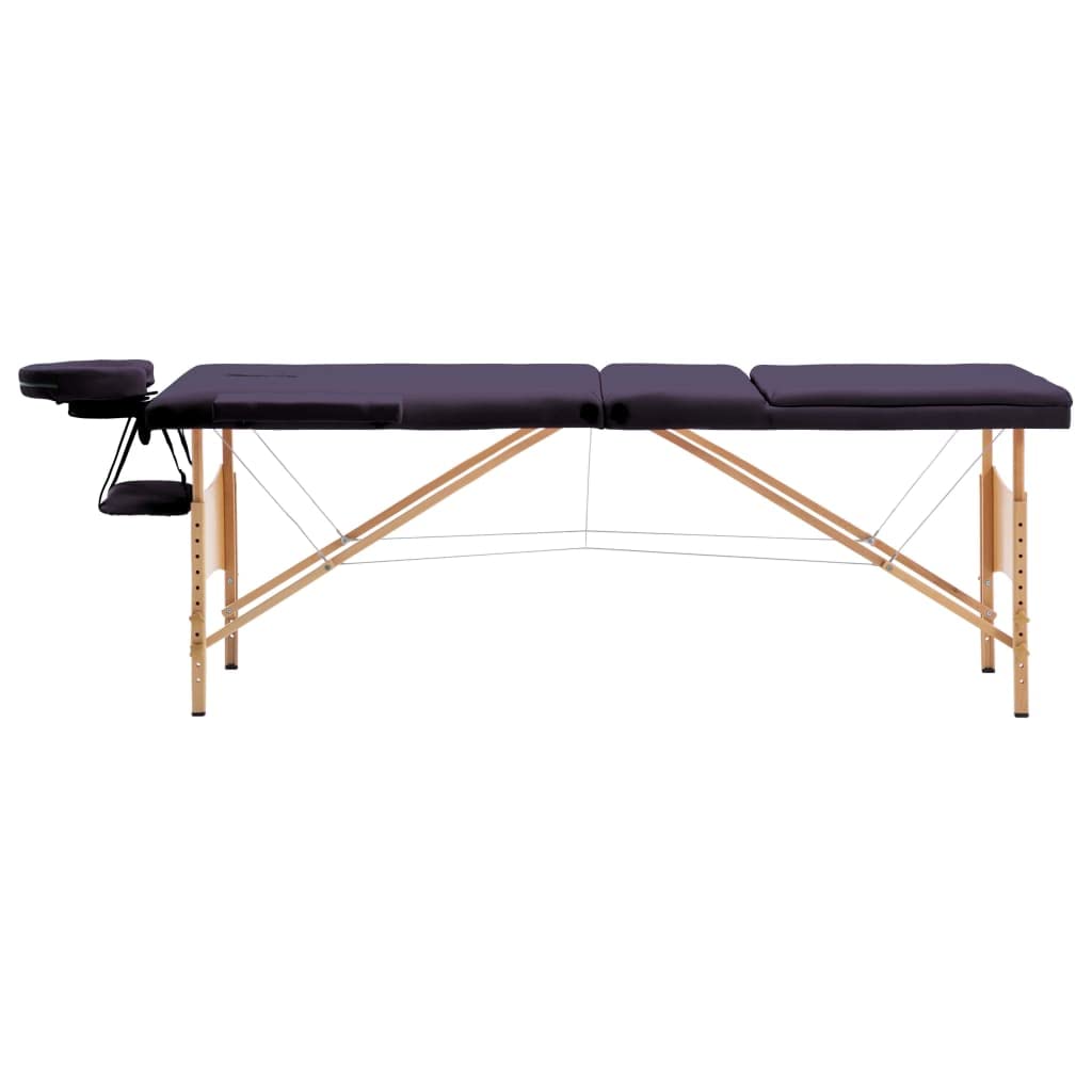 Table de Massage Pliable 3 Zones Bois Violet,Santé & beauté,Hygiène personnelle,Massage & Relaxation,Tables de Massage,18.85 kg-110189