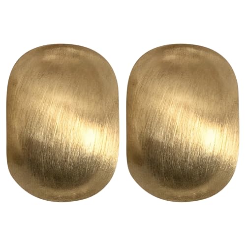 Boucles d'oreilles carrées en or mat brossé hypoallergénique de style minimaliste