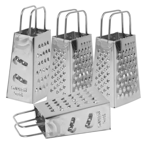 Set 4 ralladores manuales de acero inoxidable para queso miniatura 1