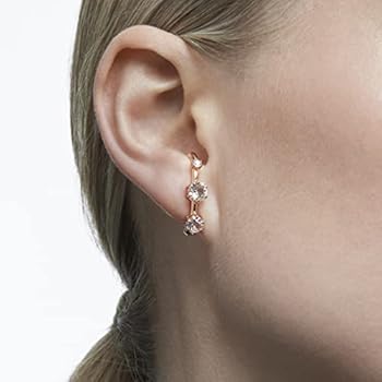 Swarovski Constella ear cuff, Set (2), Asymmetrical, White