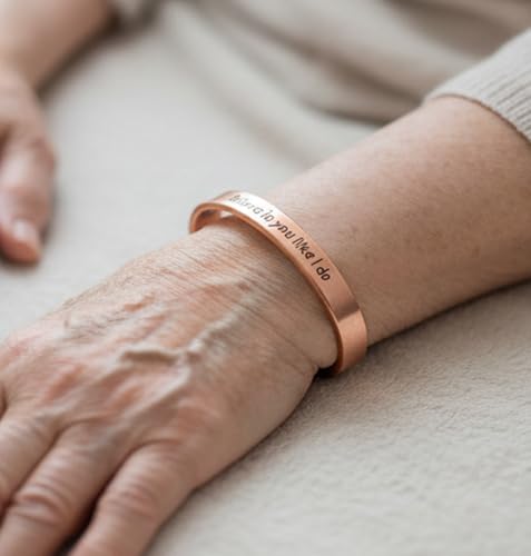 Image of Touchstone Inspirational Copper Engraved Magnetic Bracelets for Women-Personalized Jewelry Gifts for Best Friend /Mom /Daughter /Sister- Bracelet in a Pretty Gift Box Believe in You Like I Do