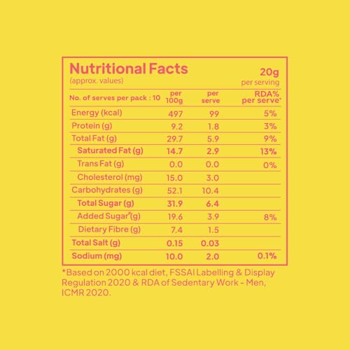 Image of Yogabar Protein Date Minis Bites Choco Dip - 1.8g Protein Each - Made with Dates, Almonds, Cashews, Pista - 200g Pack (10 x 20g)