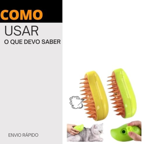 Escova de Massagem para Pets, Silicone Macio, Branco e Bege, para Cães e Gatos