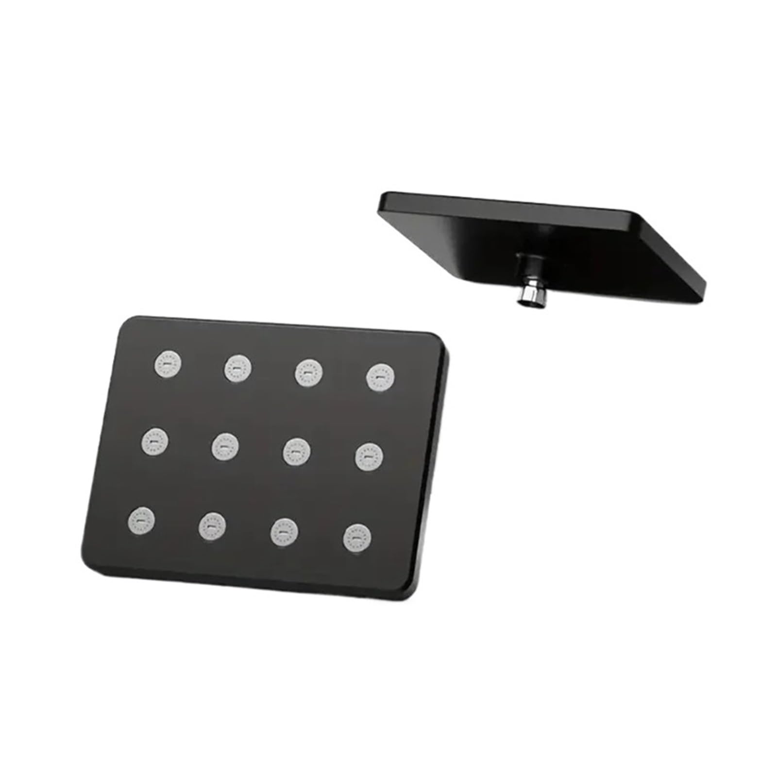 Pommeau de douche anti-blocage noir large pour calcaire