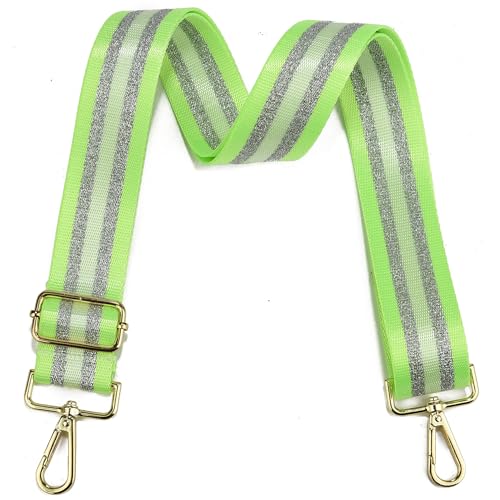 Image of LVYOUME Purse Strap Silver Hardware Wide Bag Straps Replacement Crossbody Adjustable Shoulder Strap for Purses
