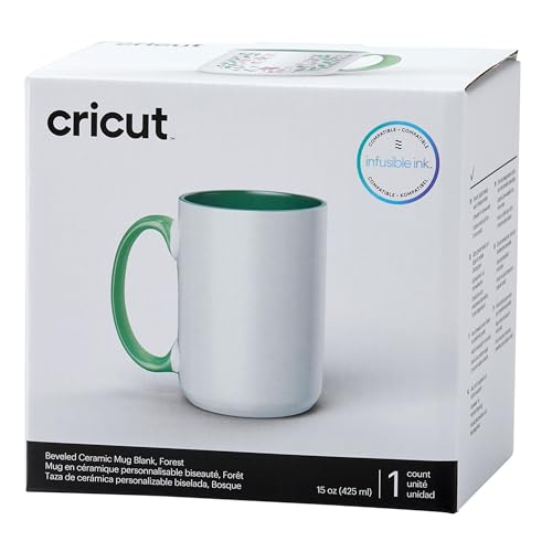 Cricut Beveled Blank-15 oz/425 ml (1 ct) 15 OZ BEV Ceramic Mug Blank Forest (1) - image 3