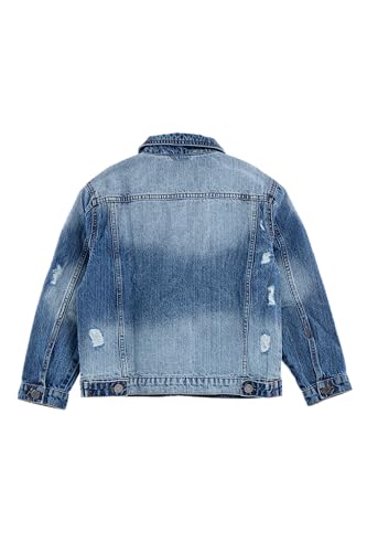 Image of X RAY Boys & Kids Denim Jean Jacket, 100% Cotton & Cotton Flex Washed Fall Outerwear Trucker Casual Jacket for Boys