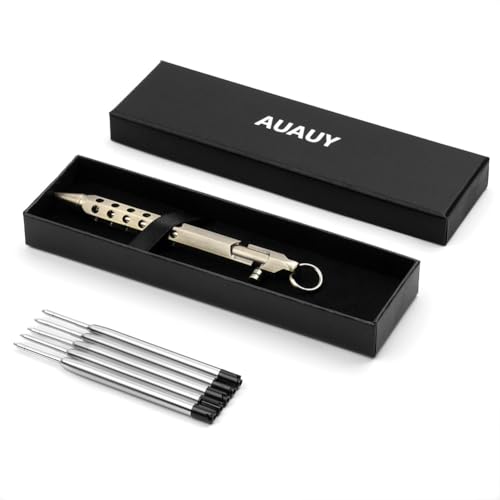 AUAUY Bolt Action Stylo à Bille, avec 5 Recharge et Coffret Cadeau – vue 7