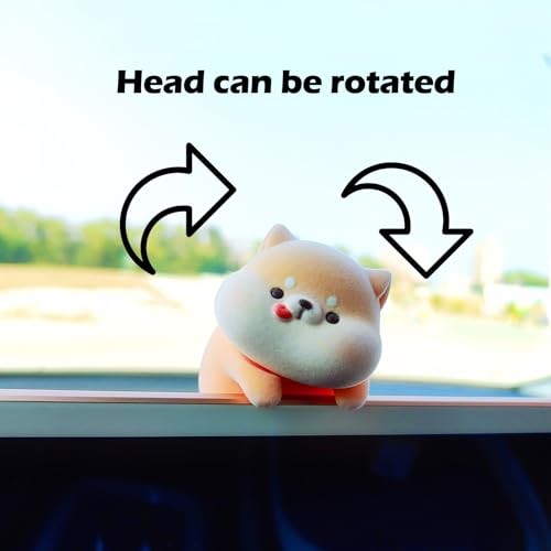 Image of Cute Furry Animal Rear View Mirror Accessories, Car Dashboard Decoration | Soft Texture, Car Interior Accessories, Ornament for Car Screen, Rearview Mirror or Computer Monitor
