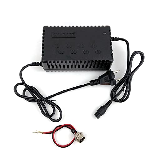 Caricatore acido al piombo sigillato, 24 V, 36 V, 48 V, corrente di carica 1,8 A, per bici elettriche e scooter, confezione SLA (caricatore e porta da 36 V)