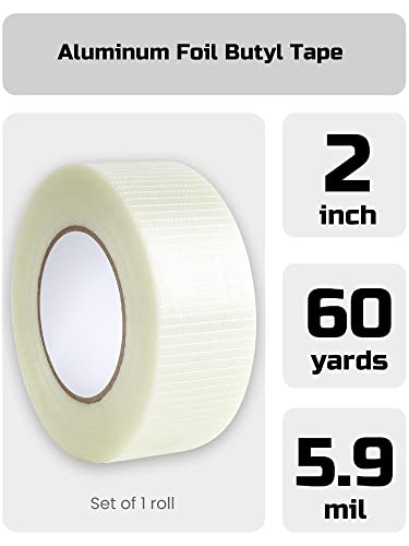 Lichamp Strapping Tape 2 Inches, 60 Yards Reinforced Packing Tape Wide Fiberglass Tape Filament Nylon Tape #TOP1