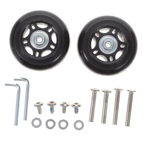 Mobestech 行李箱用交換キャスター 静音耐摩耗ラバー製 多機能転式荷重対応 スムーズ滑走設計 取り付け簡単スーツケース車輪