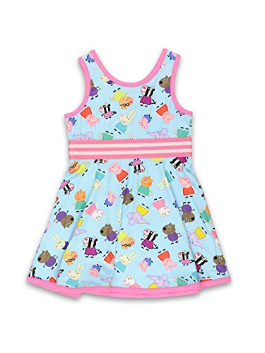 Peppa Pig Toddler Girls Fit And Flare Ultra Soft Dress (4T, Blue) #TOP2