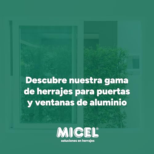 Cremona para ventanas de aluminio negro Micel con diseño reversible de calidad 7