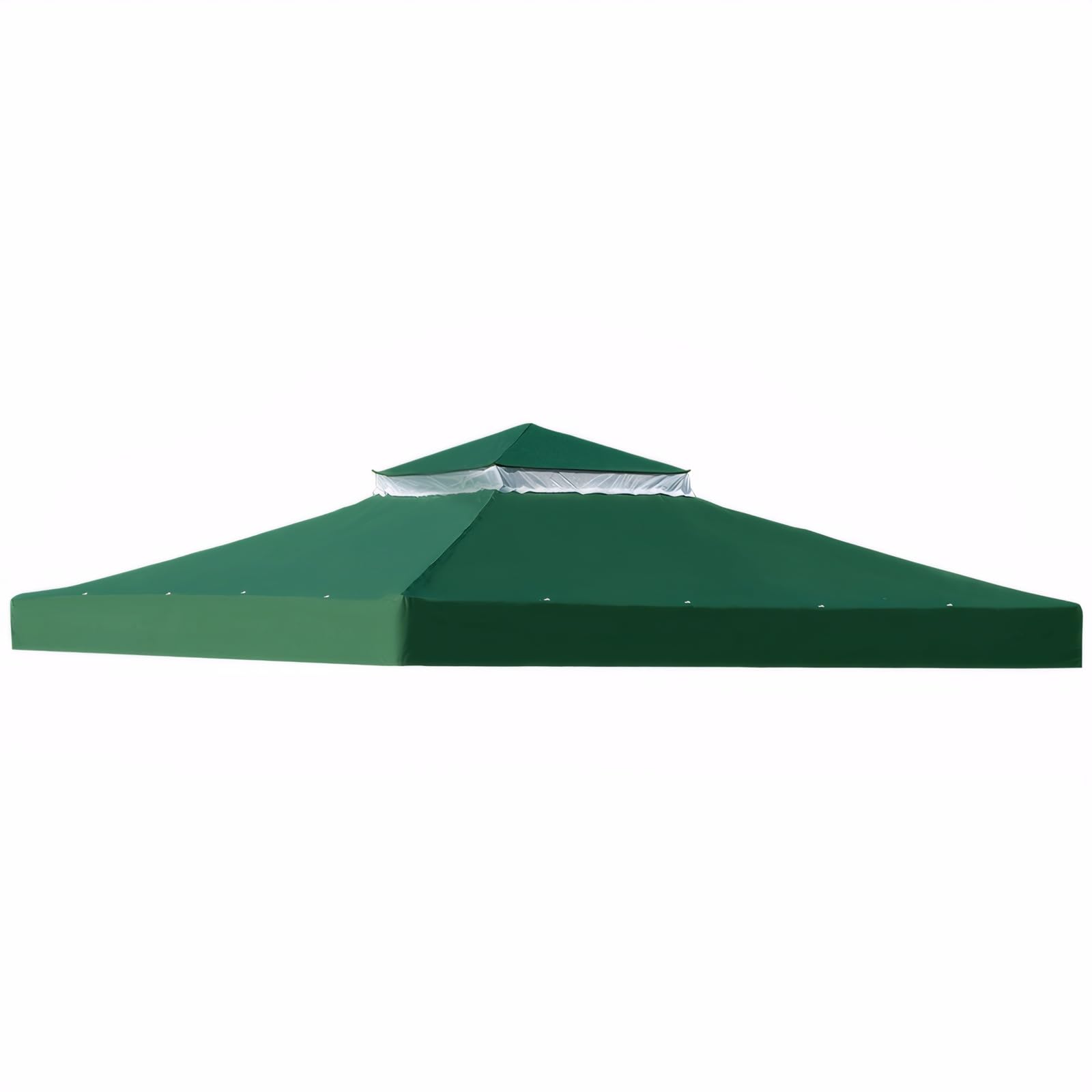 OKYUK Replacement Roof for Gazebo with Breathable Mesh, UV-Resistant, Stable Waterproof Double Roof Construction