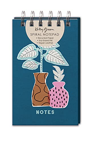 Image of Kelly Green Arboretum Pots Spiral Notepad (46979)