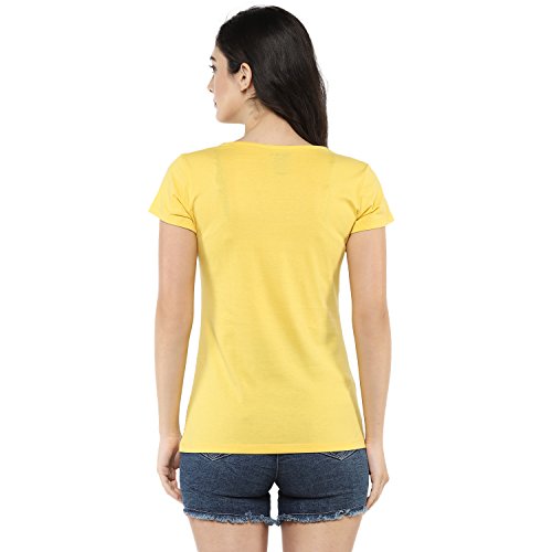 Image of Modeve Women Printed Cotton Blend Half Sleeve Round Neck T-Shirt for Summer
