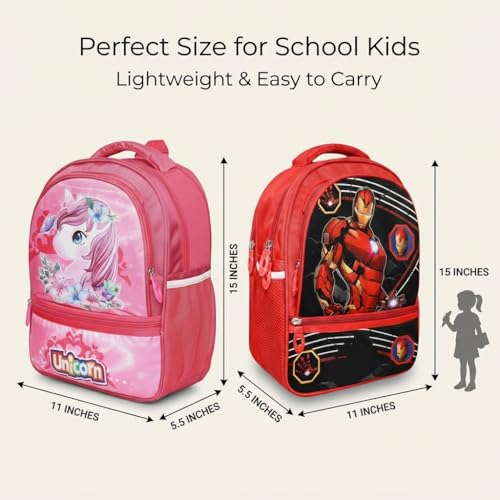 Image of Stylbase Waterproof School Bag with lunch bag combo for Boys and Girls Kids Bag with tiffin cover - Backpack Bag for Travelling for 5-7 Years 15 Inches