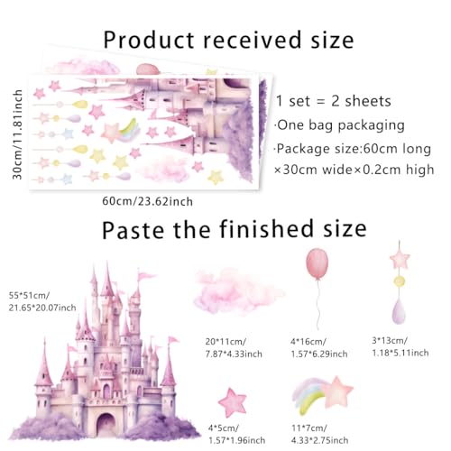 Vinilos Decorativos Castillo Princesa Estrellas Dulces miniatura 5