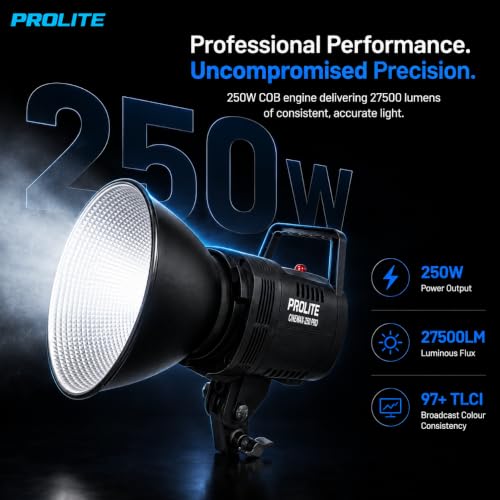 Image of Prolite Cinemax 250 Pro Bi COB LED Studio Light, 2700-6500K Bowens Mount