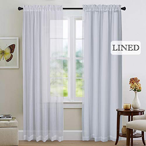 Nicetown Blackout Curtain Liners, Curtain Lining For Window, Cold Heat Light Noise Blocking Curtain Liners For Drapes Blackout, Thermal Panel Liners For Sheer Curtains, 1 Pair, 50" X 92" Per Panel #TOP3