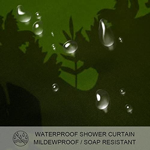 Rideau de douche forêt tropicale 183x183 anti-projections d'eau - 4