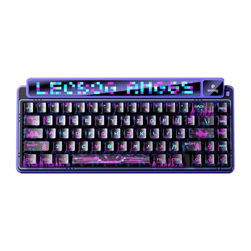 x Aula AMG65 Mechanical Gaming Keyboard with Dual Screen, 65%