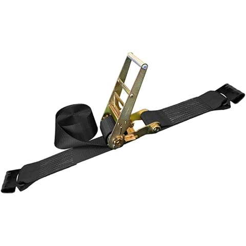 Mega Cargo Control 3" x 30' Ratchet Tie Down Strap with Flat Hooks | Hauling Straps w/ 18,000 LBS Breaking Strength | Tie Down Ratchet, Flatbed, Trailers, Pick up Truck (Black, 1-Pack) Cover
