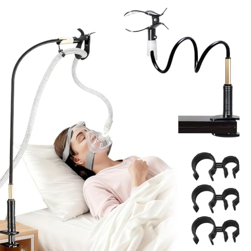 Support de tuyau CPAP, élévateur de tuyau CPAP et support de tuyau, avec 3 colliers de serrage, accessoires CPAP Suspension sans enchevêtrement pour...