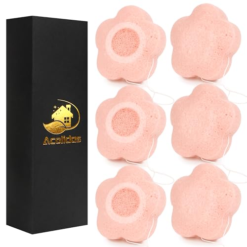 Konjac gezichtssponzen set voor het reinigen van exfoliërende wassen gezicht lichaam, organische natuurlijke gezichtsspons puffs voor exfoliator huidverzorging make-up verwijdering, veilig voor
