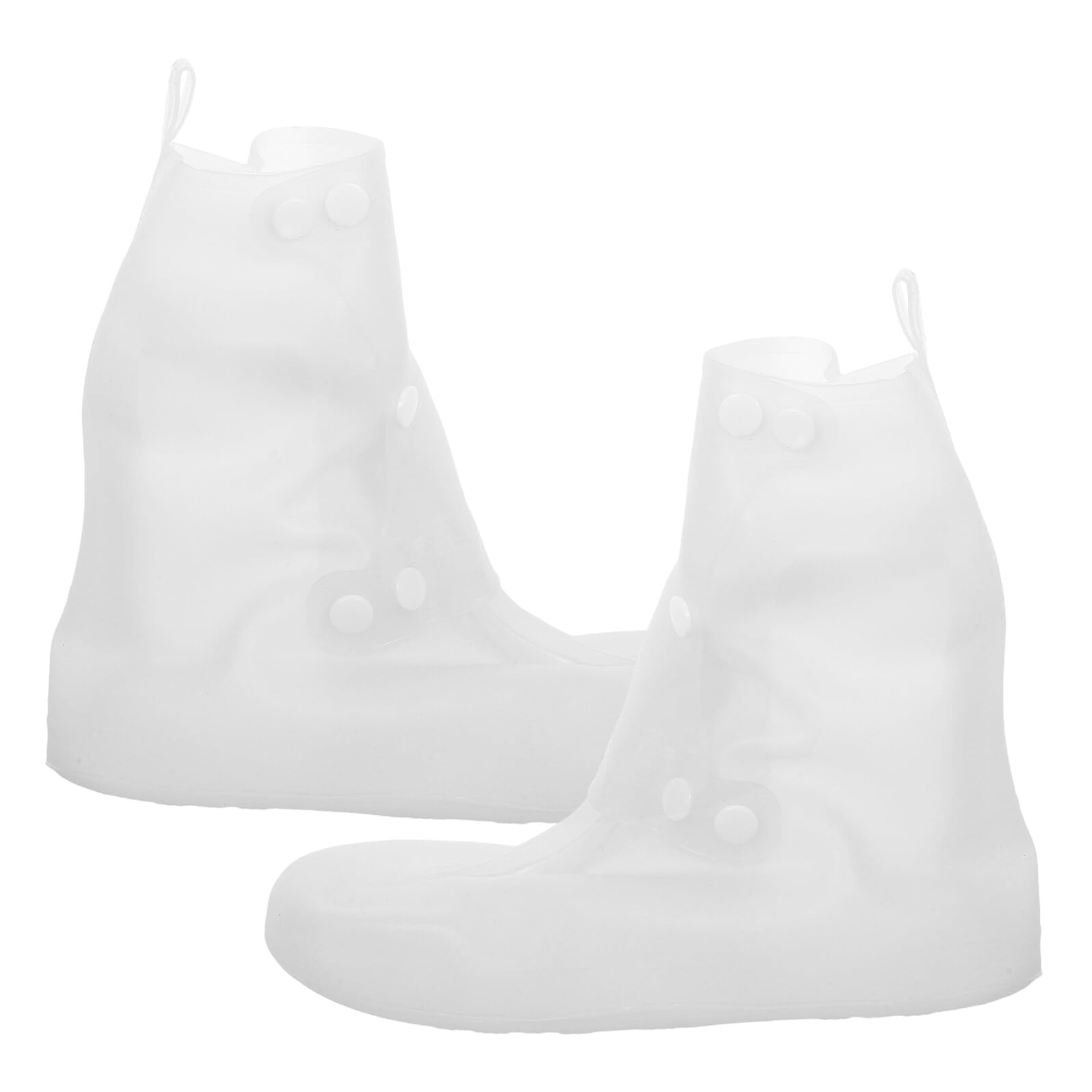 SHOWERORO 2 pares Cubrezapatos Impermeables Reutilizables con Suela Antideslizante para Ciclismo y Actividades al Aire Funda de Silicona Resistente y Cómoda Talla