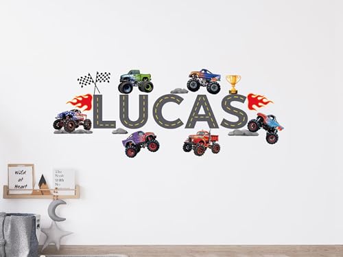 Vinilo Decorativo Monster Truck para Pared Infantil miniatura 3