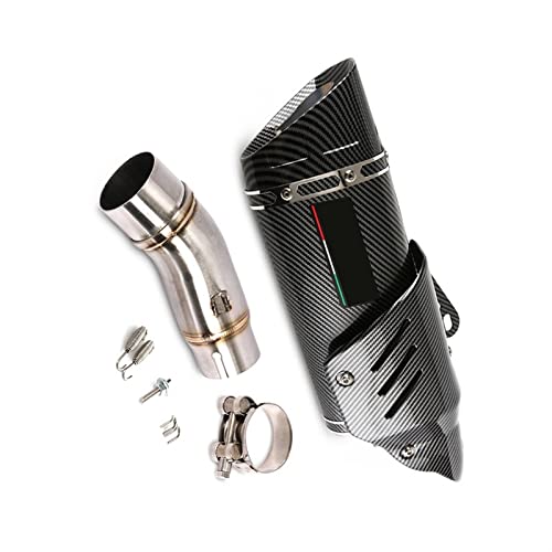 Tuyau d'Échappement Moto Slip-On Inox Réducteur de Bruit pour Ninja 400 Z400