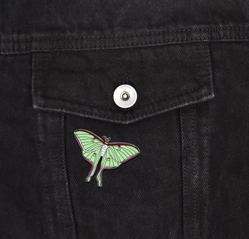 Broche Luna Moth en émail dur fer émail sans pierres grès