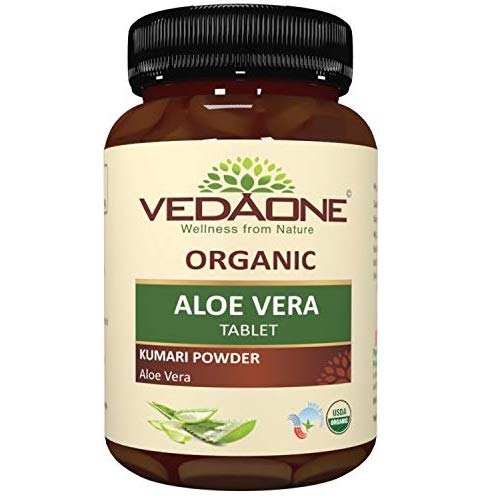 VEDAONE Aloe Vera Tablets as Herbal Supplements Pure Organic Aloe