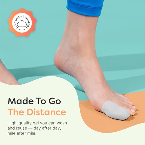 Image of ZenToes Gel Toe Cap and Protector - Pack of 6 Protect Ingrown Toenails, Blisters, Missing Toenails
