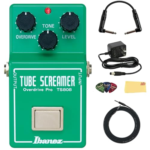 Ibanez(�A�C�o�j�[�Y) TS808 �`���[�u�X�N���[�}�[ �I�[�o�[�h���C�u�y�_���o���h�� �d���A�v��P�[�u���A�p�b�`�P�[�u���A�s�b�N�AAustin Bazaar�|���b�V���N���X�t��